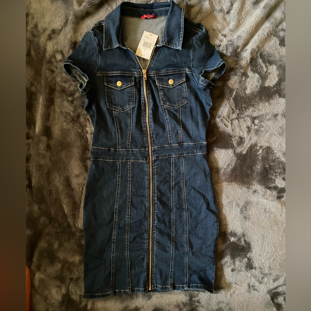 Fitted jean dress